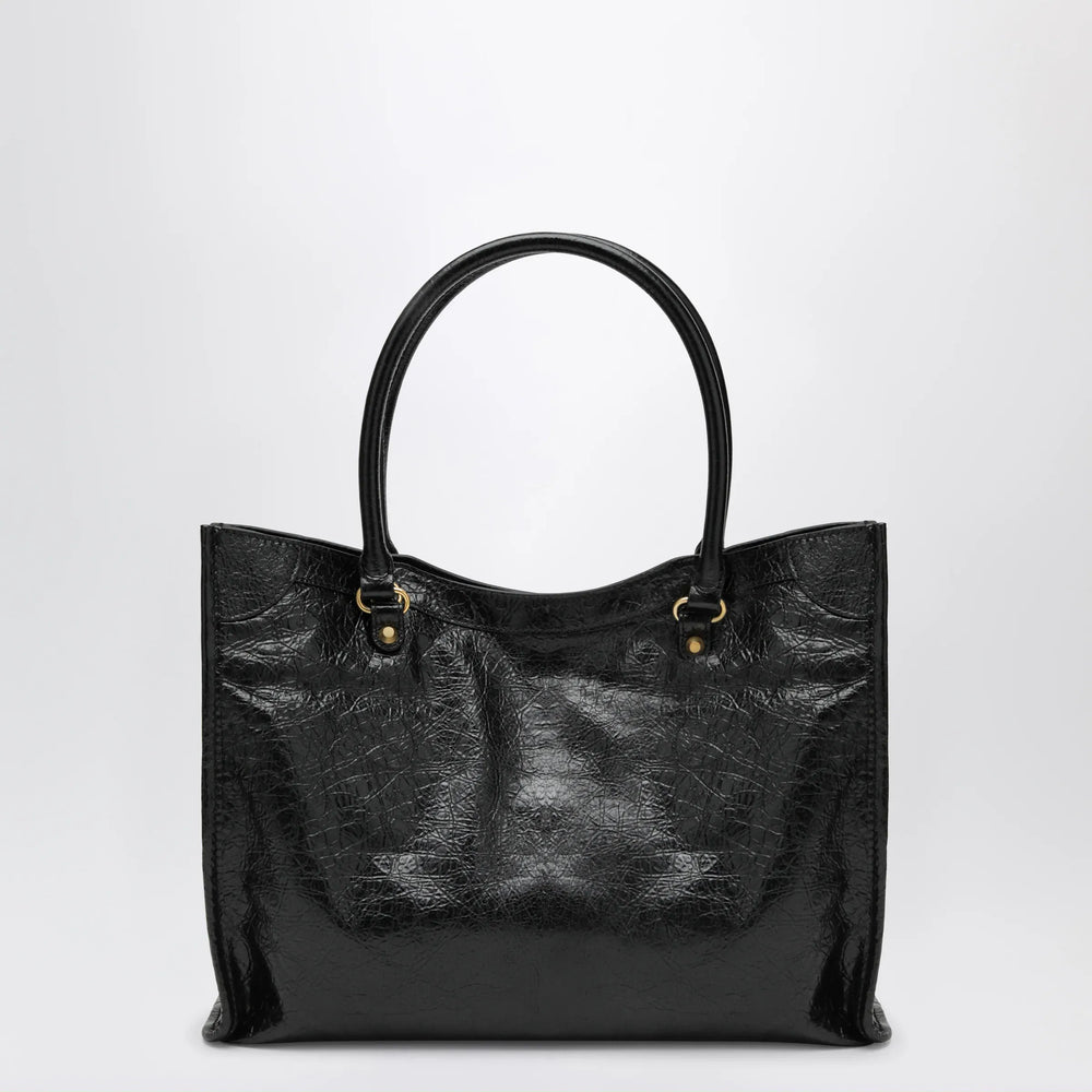 Balenciaga - Le City small lambskin leather tote bag in black Brand Apparel & Accessories TU