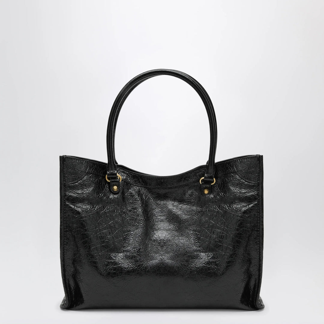 Balenciaga - Le City small lambskin leather tote bag in black Brand Apparel &amp; Accessories TU