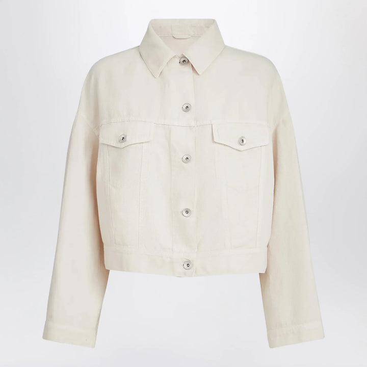 Brunello Cucinelli - Garment-dyed cotton and linen outerwear with monile detail Brand Apparel &amp; Accessories 40  IT