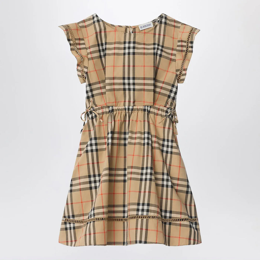 Burberry - Beige dress with Check pattern Brand Apparel & Accessories 4