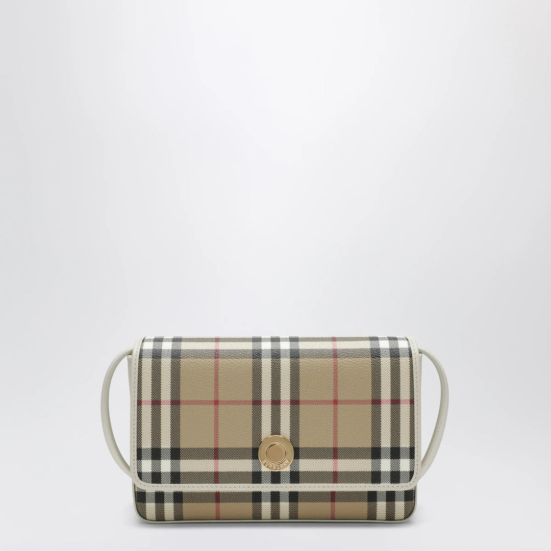 Burberry - White Hampshire bag with Check pattern Brand Apparel & Accessories TU