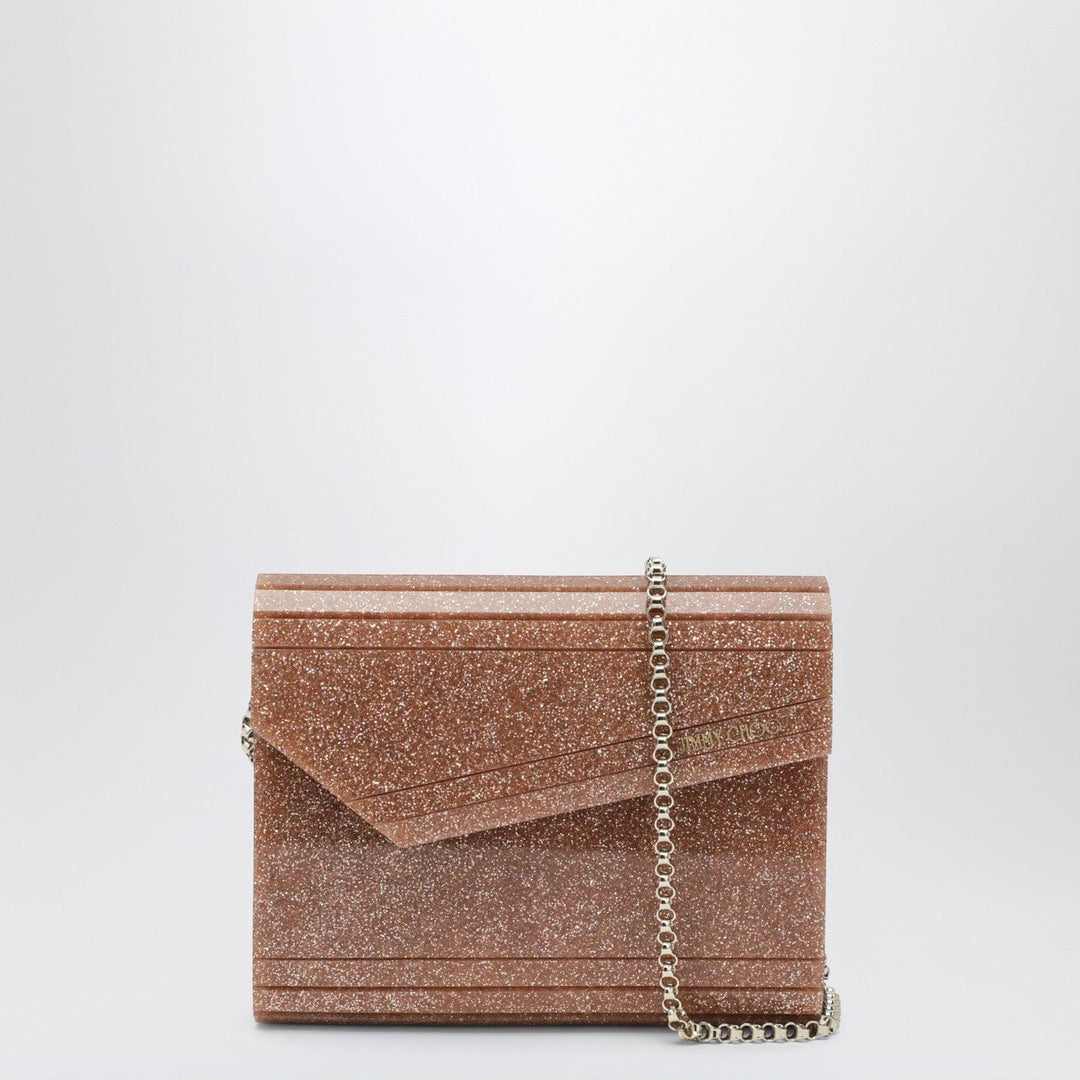 Apparel &amp; Accessories TU Candy clutch in pink glitter acrylic fabric Brand