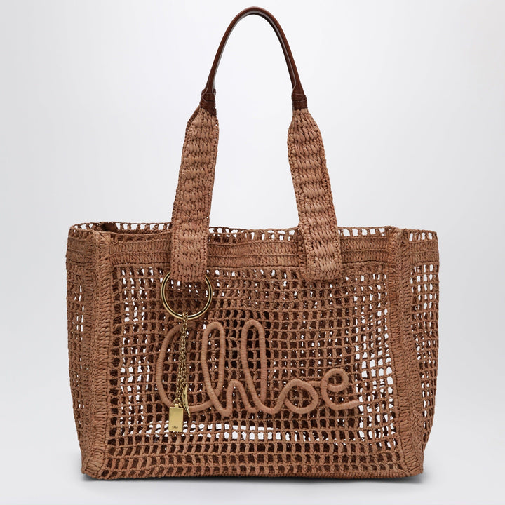 Apparel &amp; Accessories TU Chloé - East-West Summer Banana Tote Bag Summery Beige in Raffia Brand