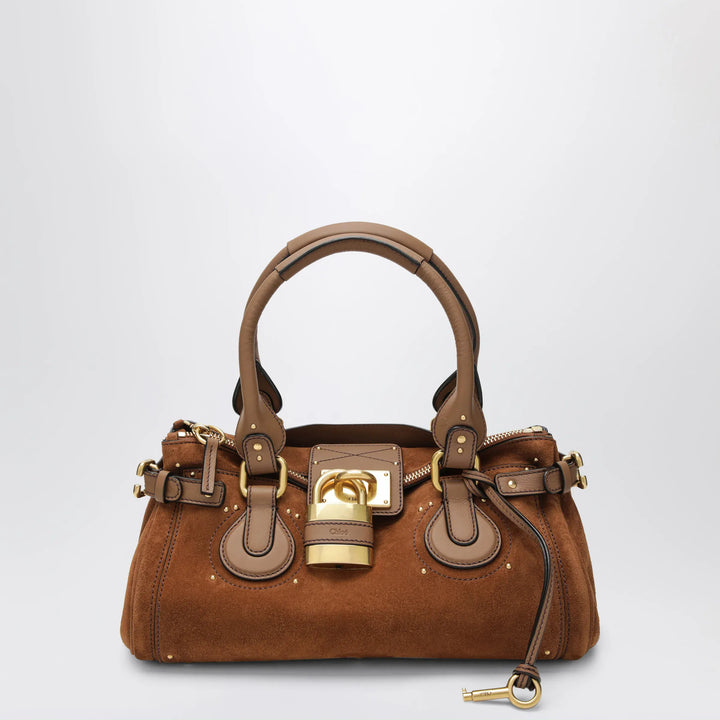 Chloé - Paddington suede calf leather bag in vintage brown Brand Apparel &amp; Accessories U