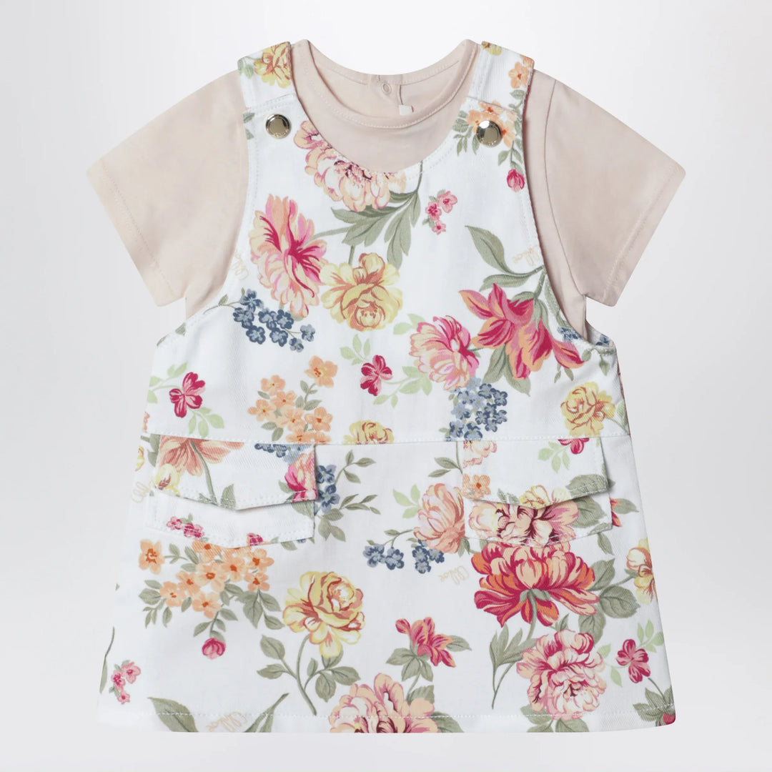 Chloé - Pink two-piece set with floral pattern Brand Apparel &amp; Accessories 12M