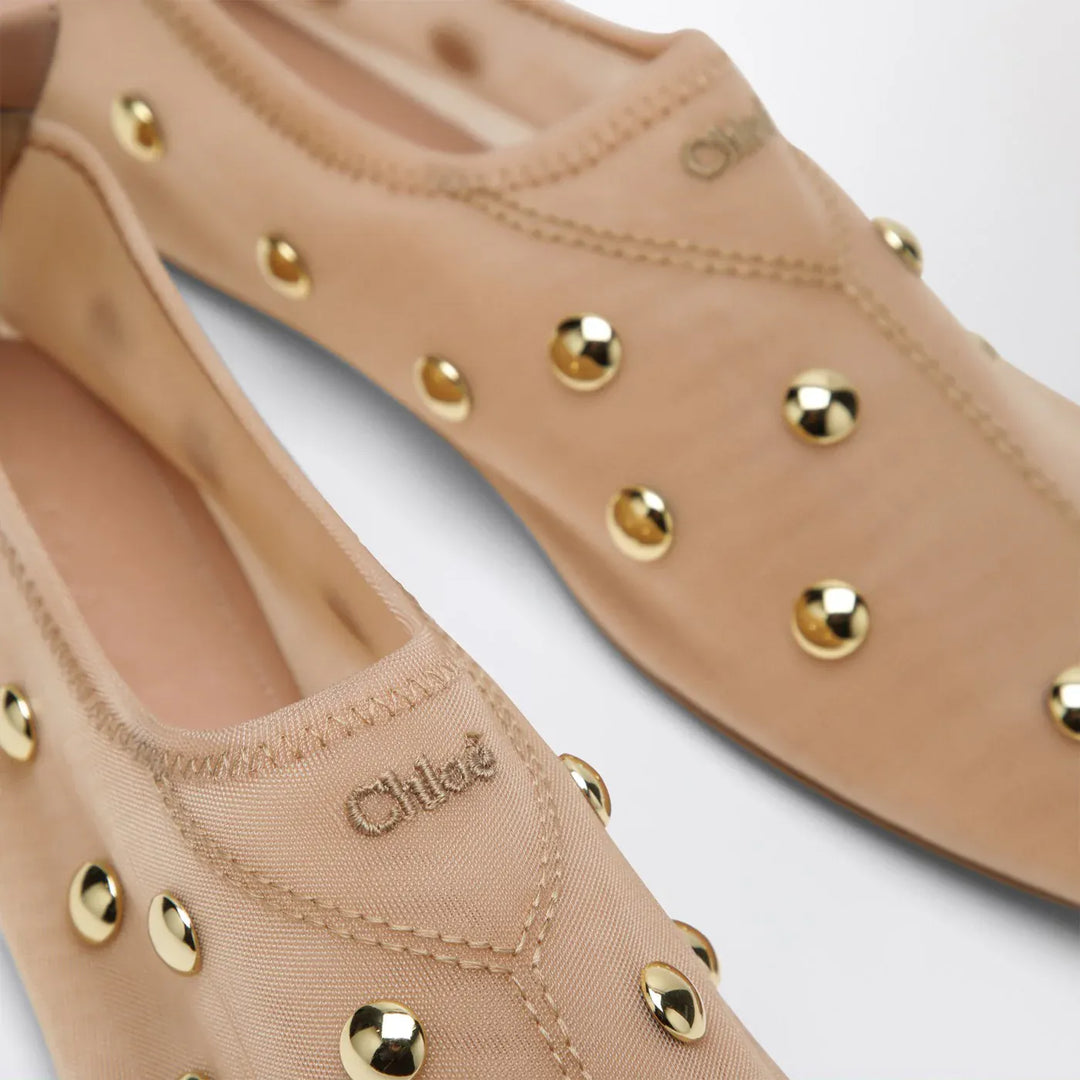 Chloé - Rita Blushy Beige ballet flats in transparent mesh Brand Apparel &amp; Accessories