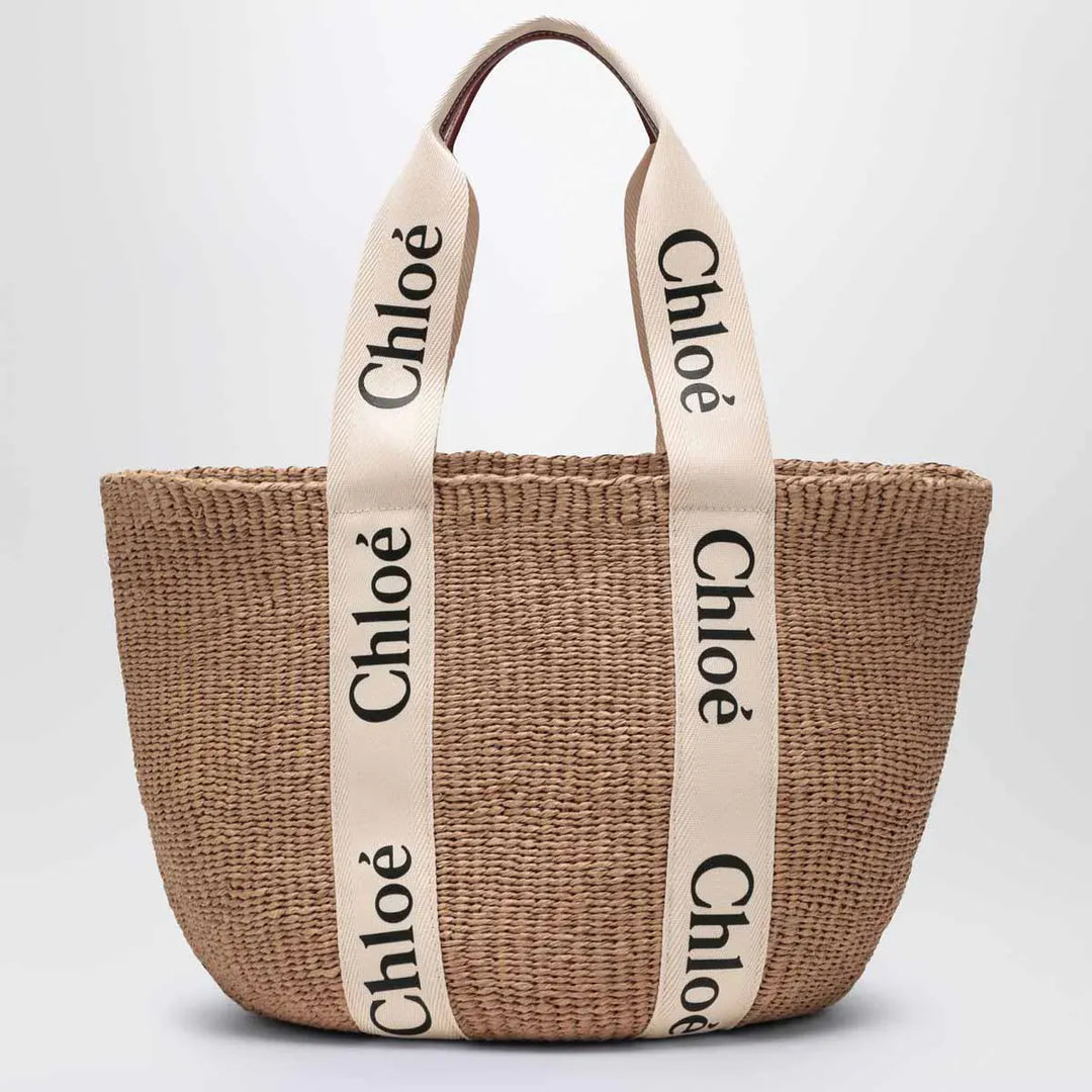 Chloé - Woody large basket bag with white ribbon Brand Apparel &amp; Accessories