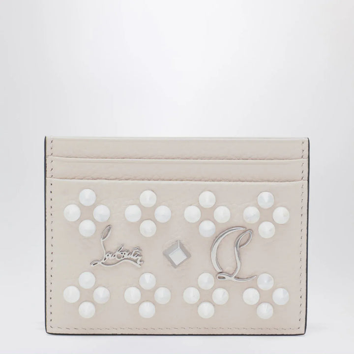 Christian Louboutin - Kios card holder in grained calfskin and spikes Brand Apparel &amp; Accessories TU