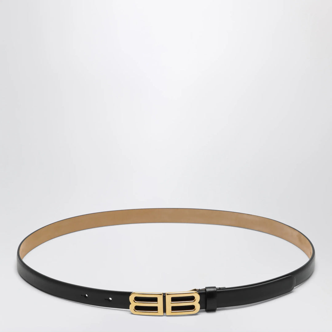 Balenciaga - Bolero BB calfskin leather belt in black Brand Apparel &amp; Accessories > Clothing Accessories > Belts 75 EU