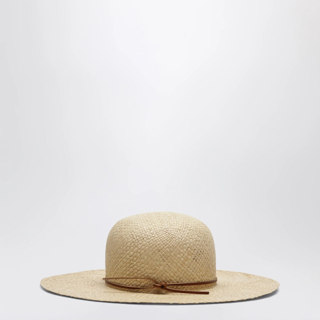 Chloé - Raffia hat with embroidered logo Brand Apparel &amp; Accessories > Clothing Accessories > Hats 58 EU