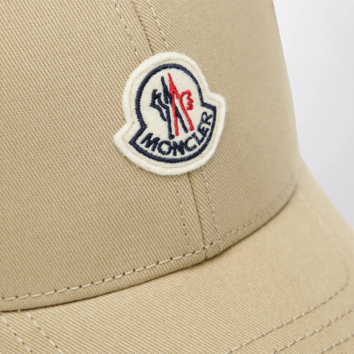 Moncler - Beige baseball cap with logo patch Brand Apparel &amp; Accessories > Clothing Accessories > Hats TU