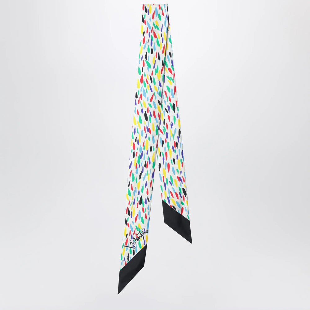Valentino Garavani - Silk bandeau scarf with multicolor print Brand Apparel & Accessories > Clothing Accessories > Scarves & Shawls