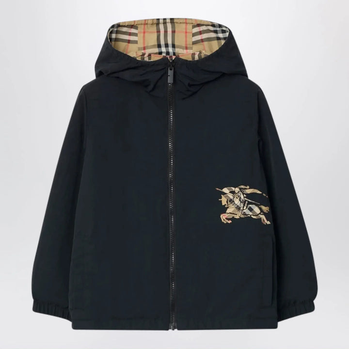 Burberry - Reversible check hooded nylon jacket in sand Brand Apparel &amp; Accessories > Clothing > Outerwear > Coats &amp; Jackets