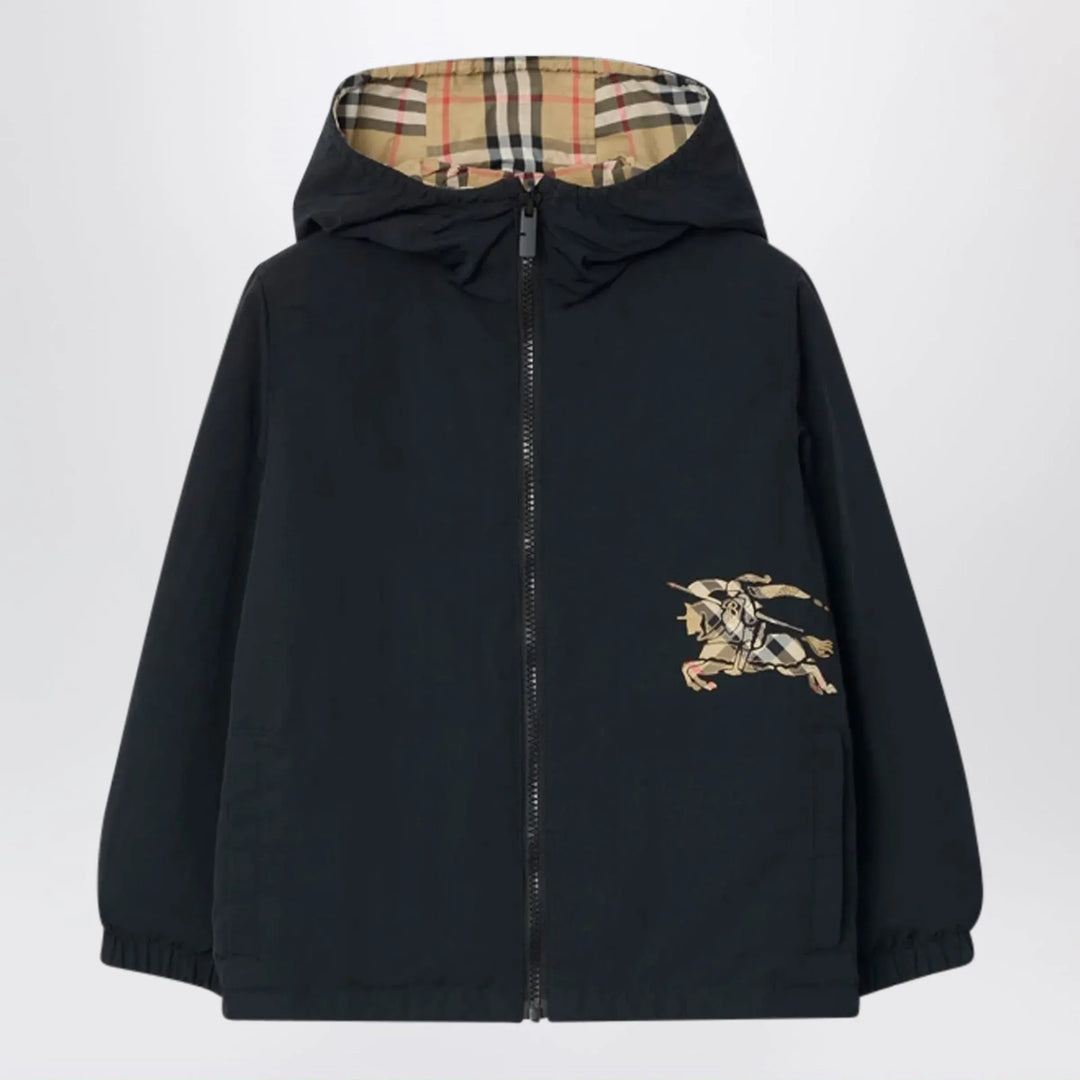 Burberry - Reversible check hooded nylon jacket in sand Brand Apparel &amp; Accessories > Clothing > Outerwear > Coats &amp; Jackets