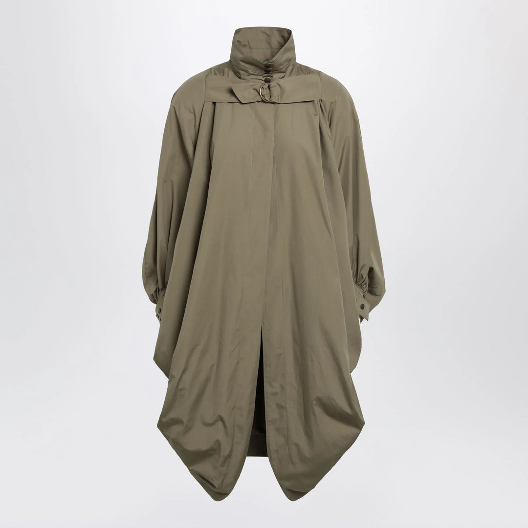 Chloé - Oversized cape coat in olive green poplin Brand Apparel &amp; Accessories > Clothing > Outerwear > Coats &amp; Jackets XS/S