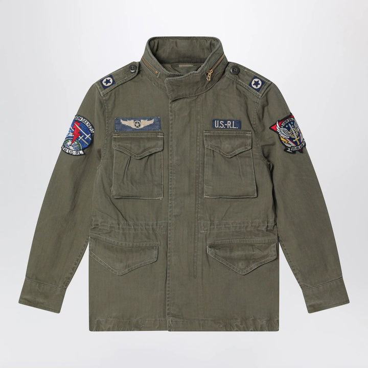 Polo Ralph Lauren - Military jacket in olive green cotton canvas Brand Apparel &amp; Accessories > Clothing > Outerwear > Coats &amp; Jackets M