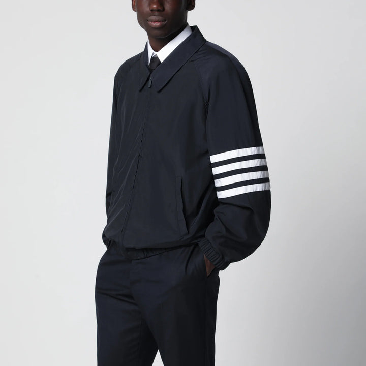 Thom Browne - Lightweight navy blue zip-up jacket Brand Apparel &amp; Accessories > Clothing > Outerwear > Coats &amp; Jackets 2