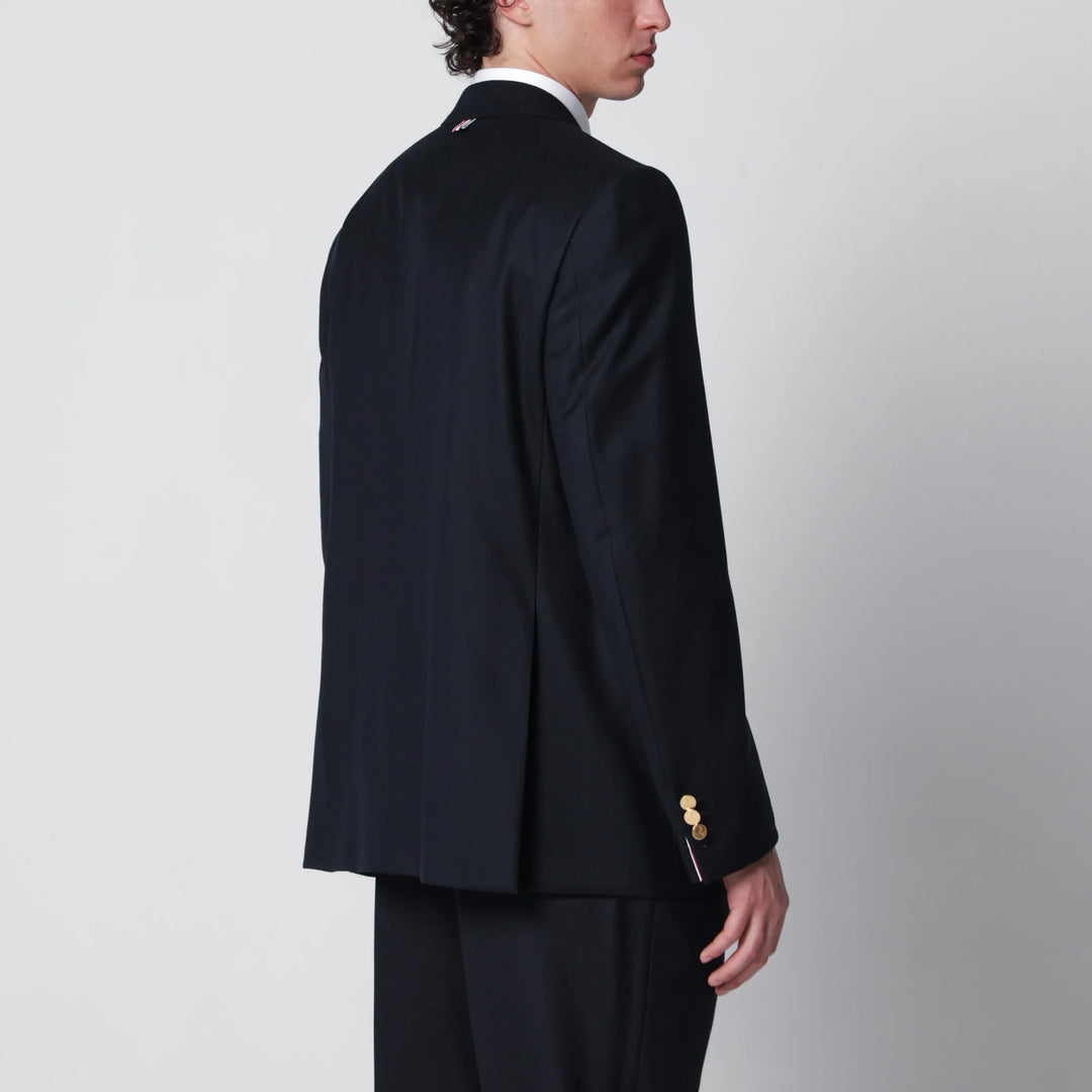 Thom Browne - Single-breasted navy blue wool jacket Brand Apparel &amp; Accessories > Clothing > Outerwear > Coats &amp; Jackets