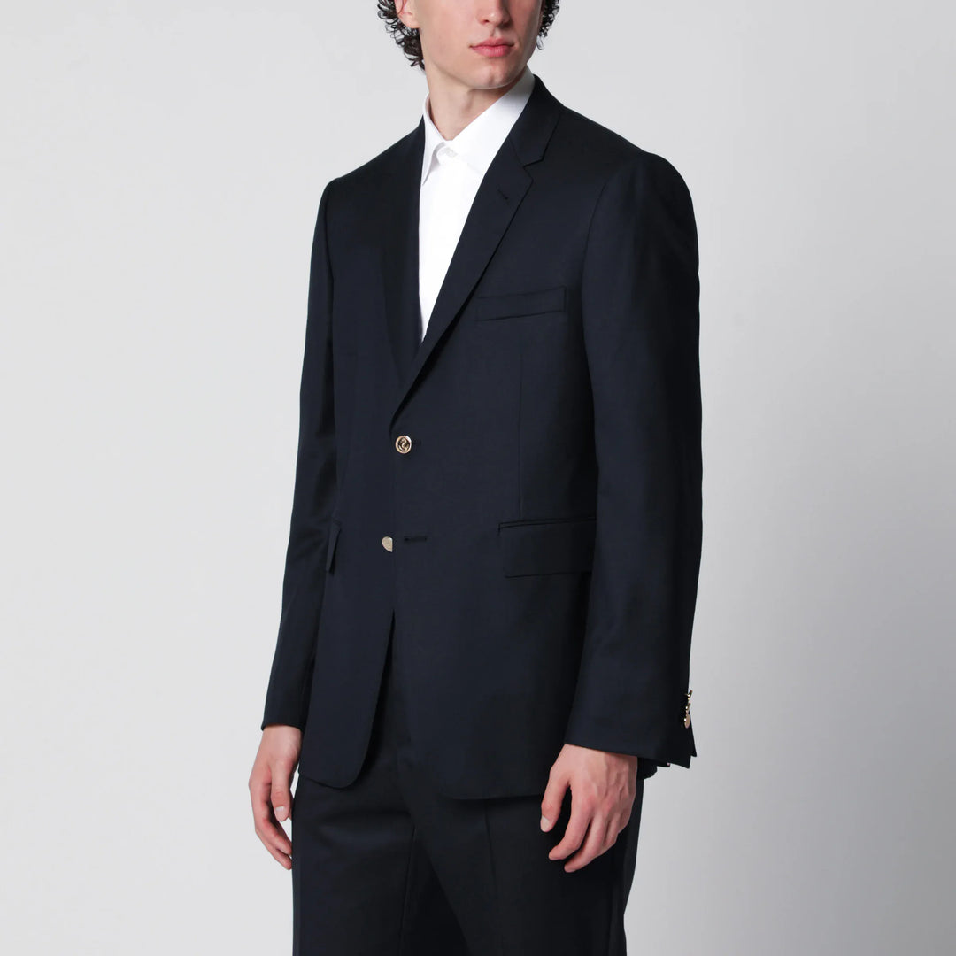 Thom Browne - Single-breasted navy blue wool jacket Brand Apparel &amp; Accessories > Clothing > Outerwear > Coats &amp; Jackets 3