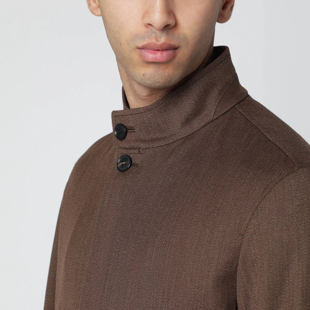 ZEGNA - Brown wool jacket Brand Apparel & Accessories > Clothing > Outerwear > Coats & Jackets 52 IT
