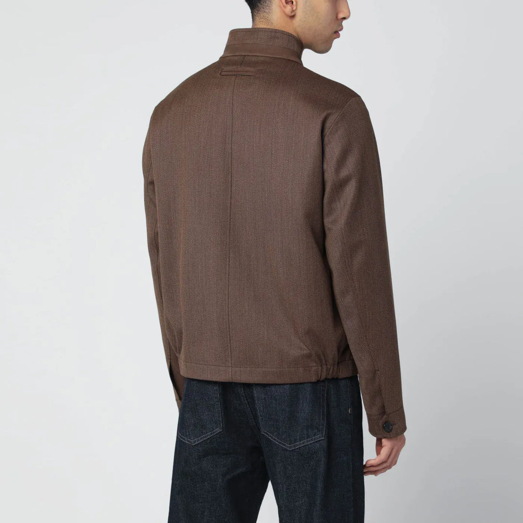 ZEGNA - Brown wool jacket Brand Apparel &amp; Accessories > Clothing > Outerwear > Coats &amp; Jackets 52 IT