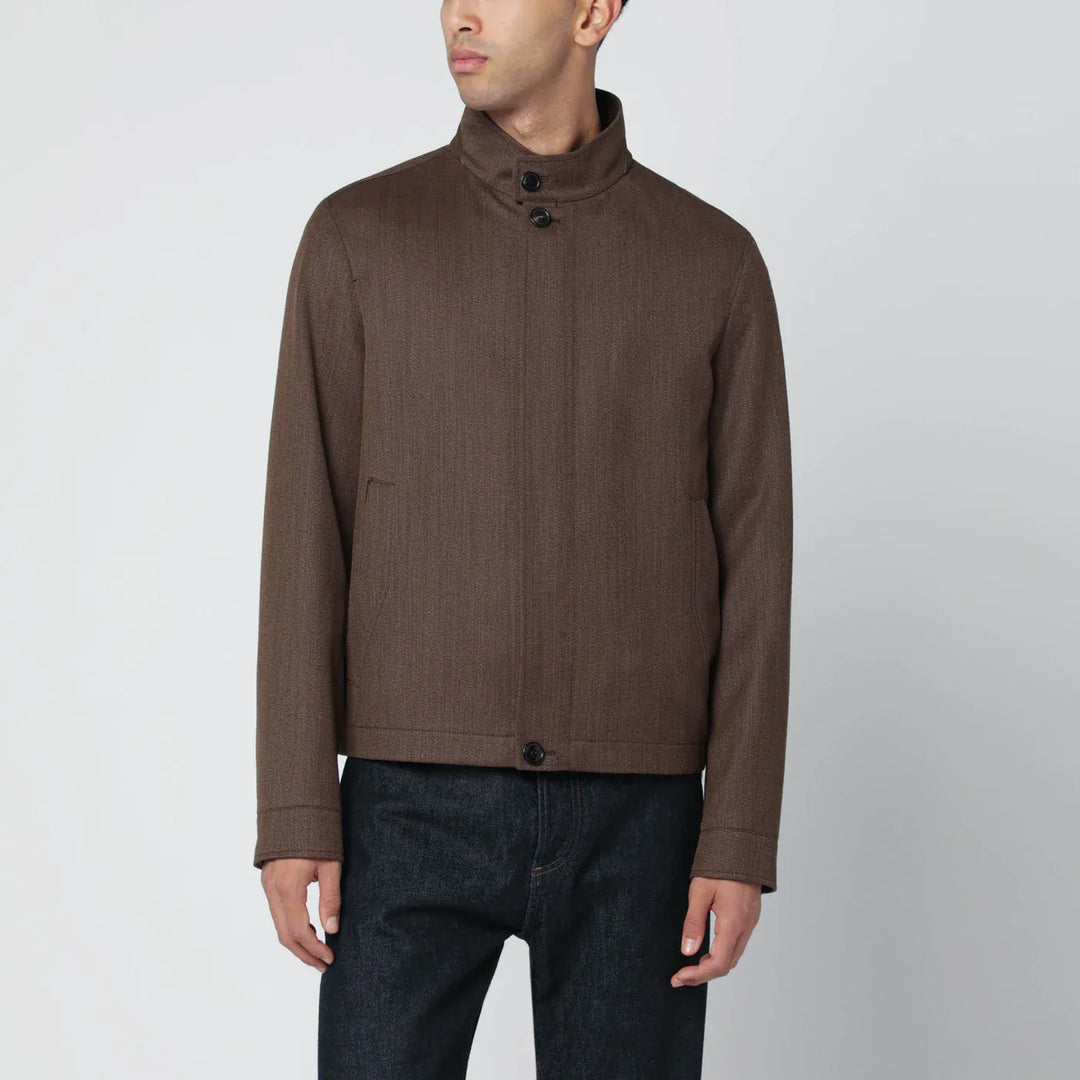 ZEGNA - Brown wool jacket Brand Apparel &amp; Accessories > Clothing > Outerwear > Coats &amp; Jackets 52 IT