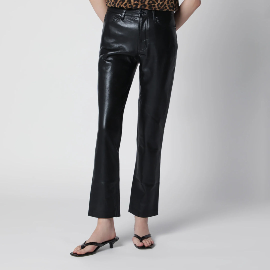 ANINE BING - Black Bruno trousers in regenerated leather Brand Apparel &amp; Accessories > Clothing > Pants 26