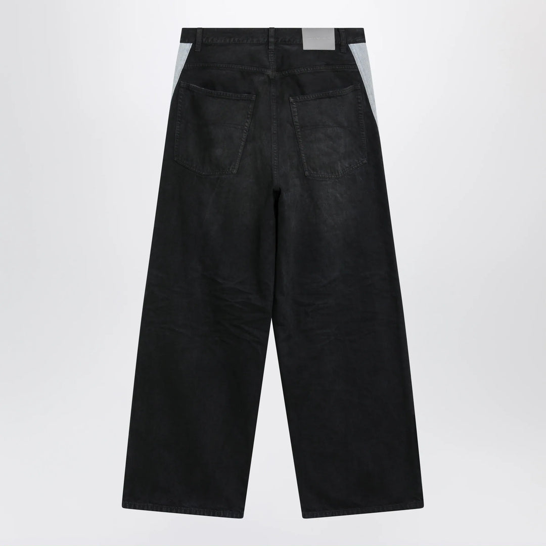 Balenciaga - Denim trousers with dark brown and black trims Brand Apparel &amp; Accessories > Clothing > Pants