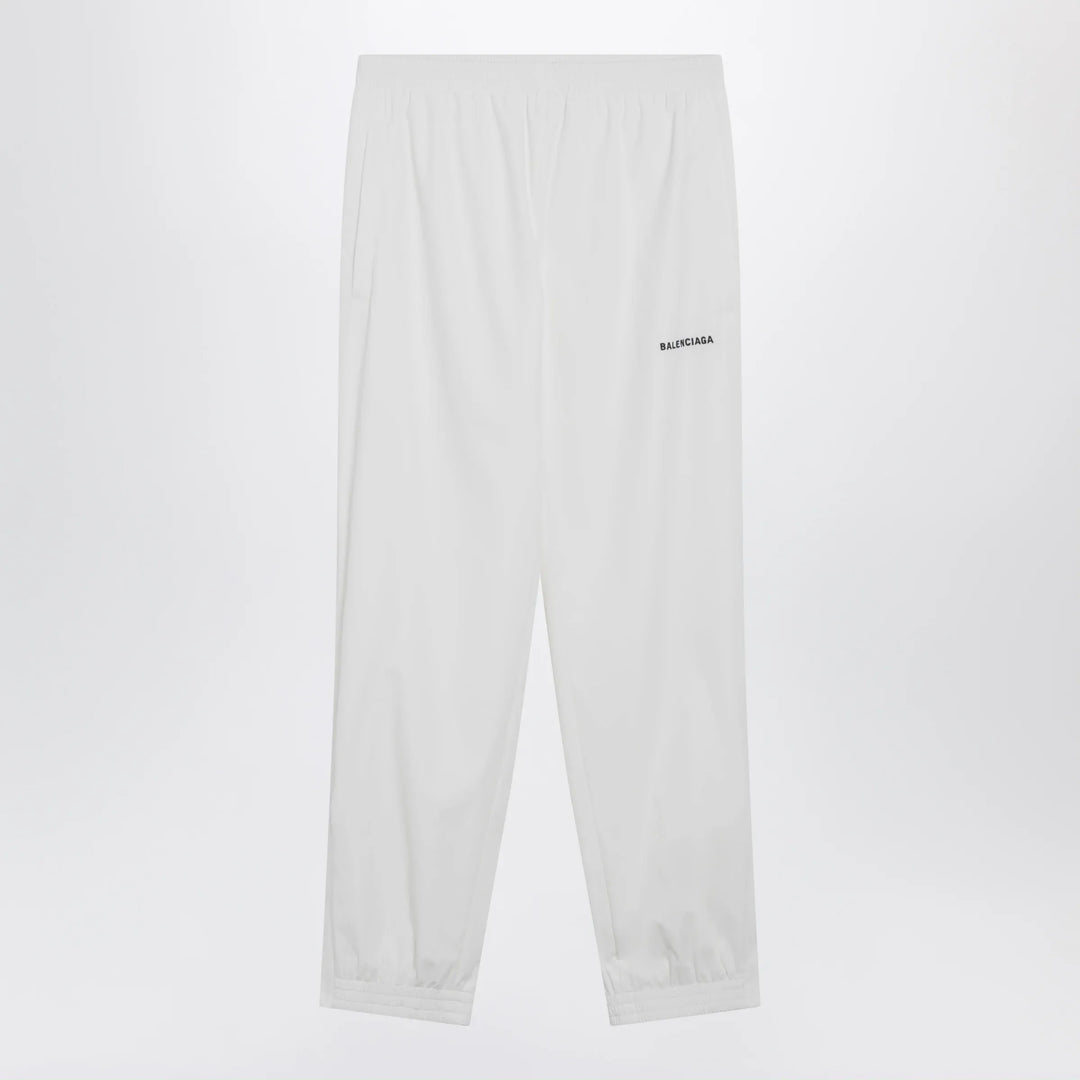 Balenciaga - Logo jogging pants in white polyester Brand Apparel & Accessories > Clothing > Pants XS