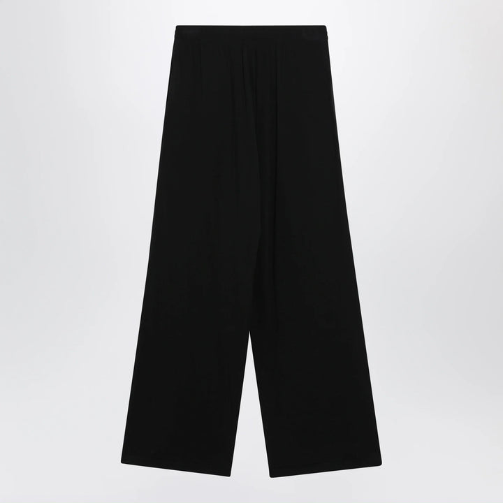 Balenciaga - Palazzo trousers with elastic waist in black wool Brand Apparel &amp; Accessories > Clothing > Pants
