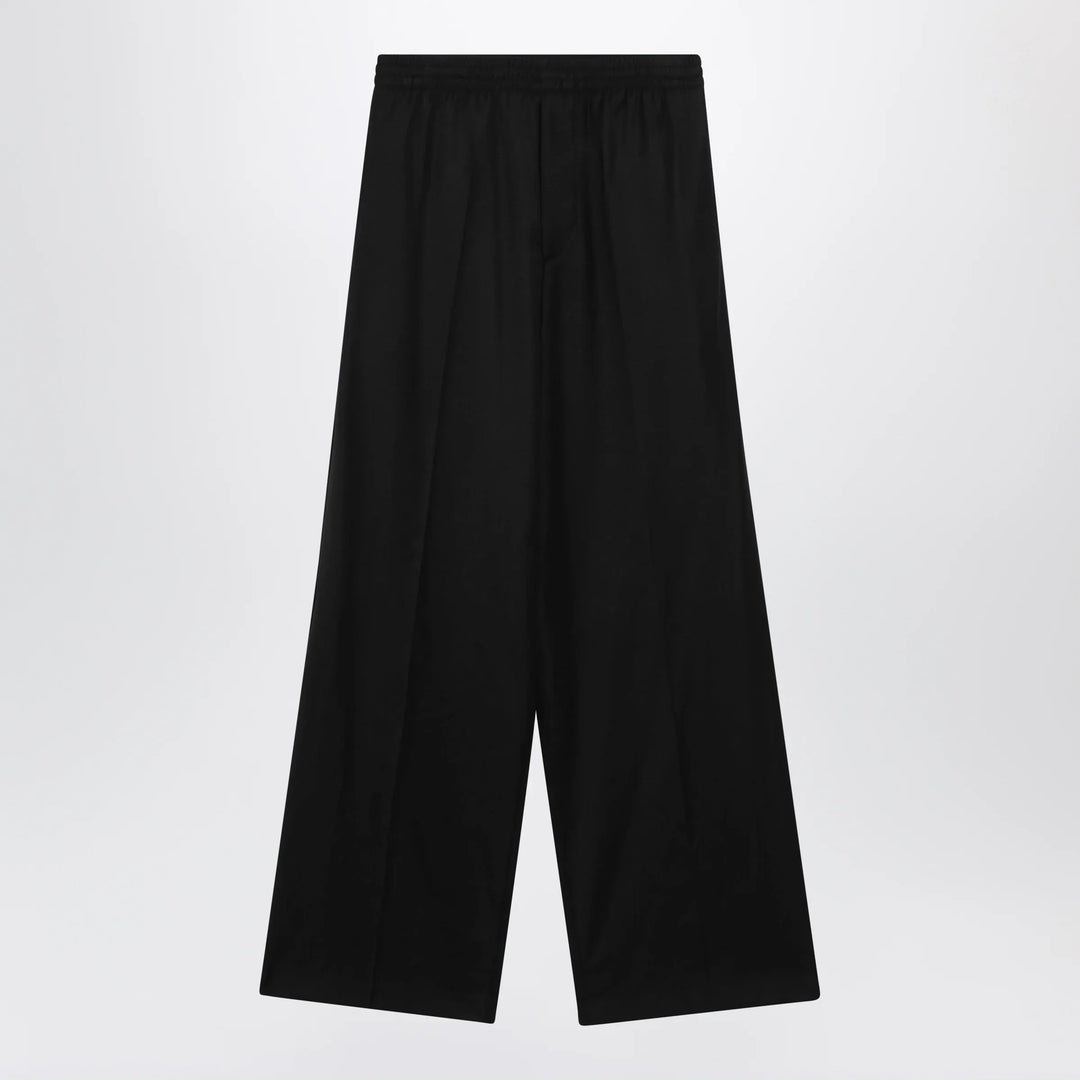 Balenciaga - Palazzo trousers with elastic waist in black wool Brand Apparel & Accessories > Clothing > Pants 34  FR