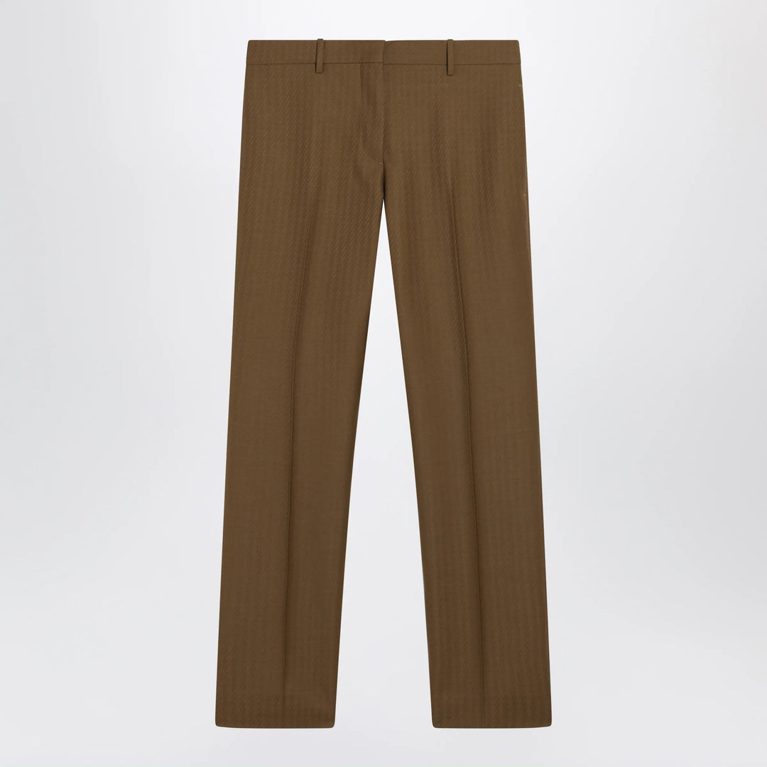 Burberry - Brown wool and mohair trousers Brand Apparel &amp; Accessories > Clothing > Pants 6 UK