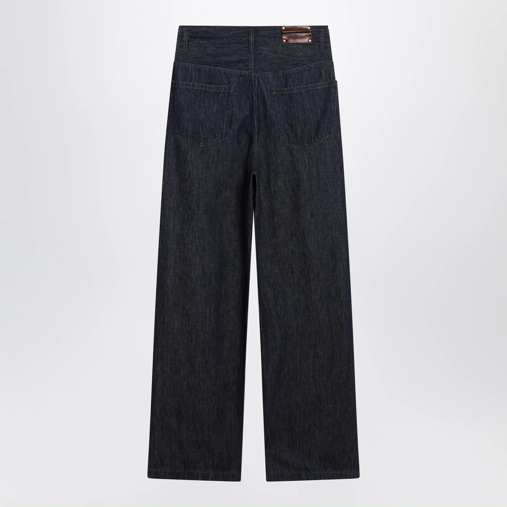 Dries Van Noten - Wide-leg indigo blue jeans Brand Apparel & Accessories > Clothing > Pants