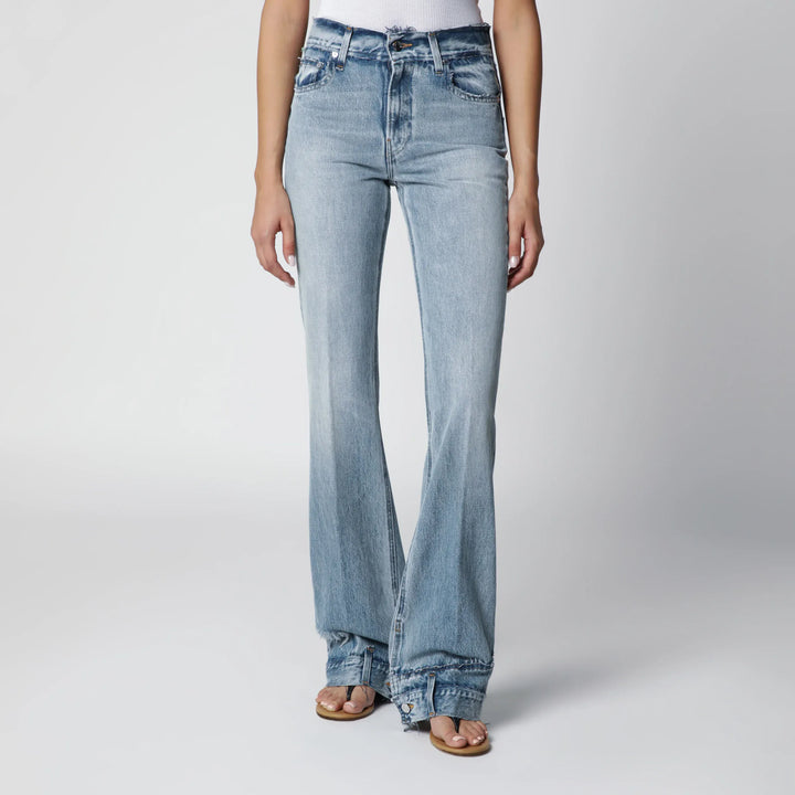 HAIKURE - Flora high-waisted flared jeans in light blue denim Brand Apparel &amp; Accessories > Clothing > Pants