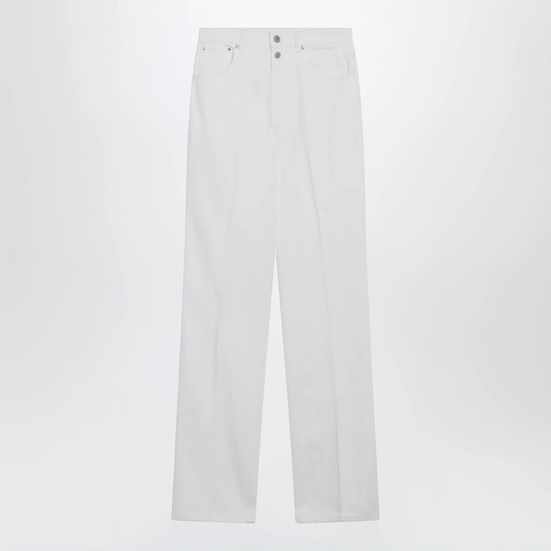 LEMAIRE - High-waisted straight-leg jeans with belt in white denim Brand Apparel &amp; Accessories > Clothing > Pants 36  FR