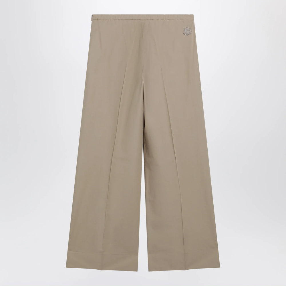 Moncler - Beige cotton trousers Brand Apparel & Accessories > Clothing > Pants