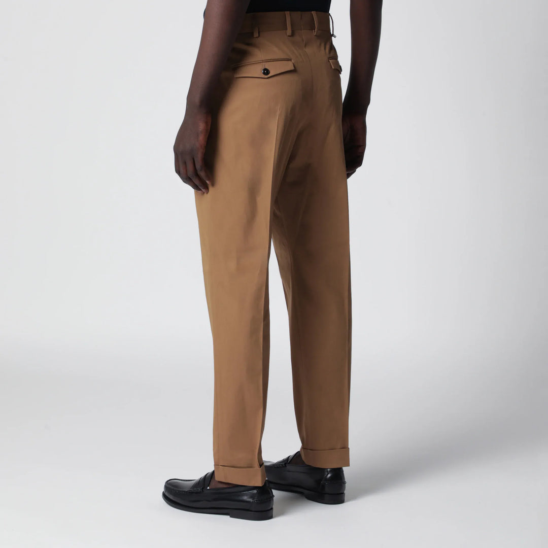 PT Torino - Biscuit-colored cotton trousers Brand Apparel &amp; Accessories > Clothing > Pants