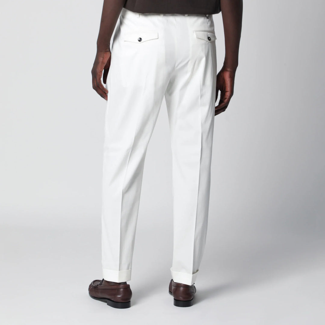 PT Torino - White cotton trousers Brand Apparel &amp; Accessories > Clothing > Pants