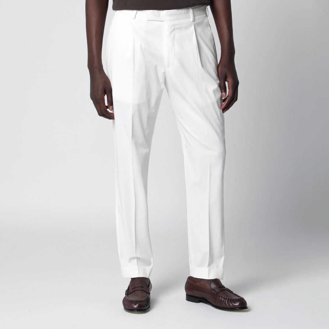 PT Torino - White cotton trousers Brand Apparel & Accessories > Clothing > Pants 46 IT