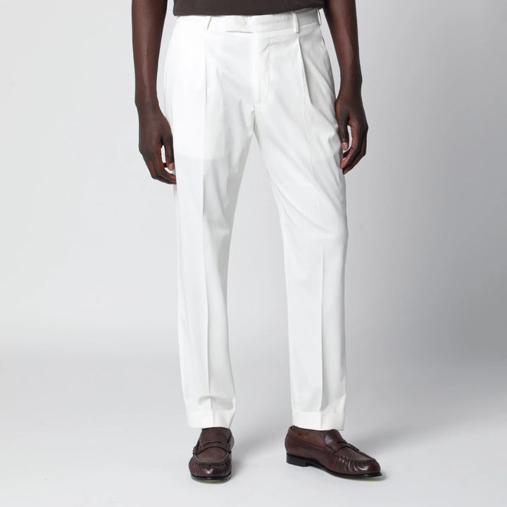 PT Torino - White cotton trousers Brand Apparel &amp; Accessories > Clothing > Pants 46 IT