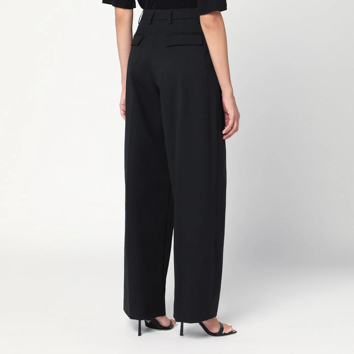 TheLatest - Wide-leg black wool blend trousers Brand Apparel &amp; Accessories > Clothing > Pants