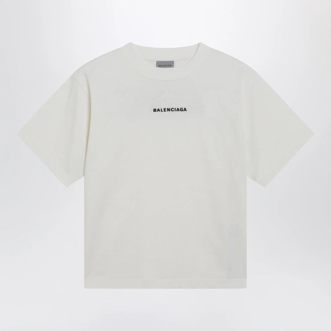 Balenciaga - Balenciaga Back Medium Fit T-shirt in cream Brand Apparel & Accessories > Clothing > Shirts & Tops XS