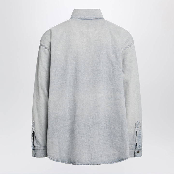 Balenciaga - Light blue cotton denim shirt Brand Apparel &amp; Accessories > Clothing > Shirts &amp; Tops