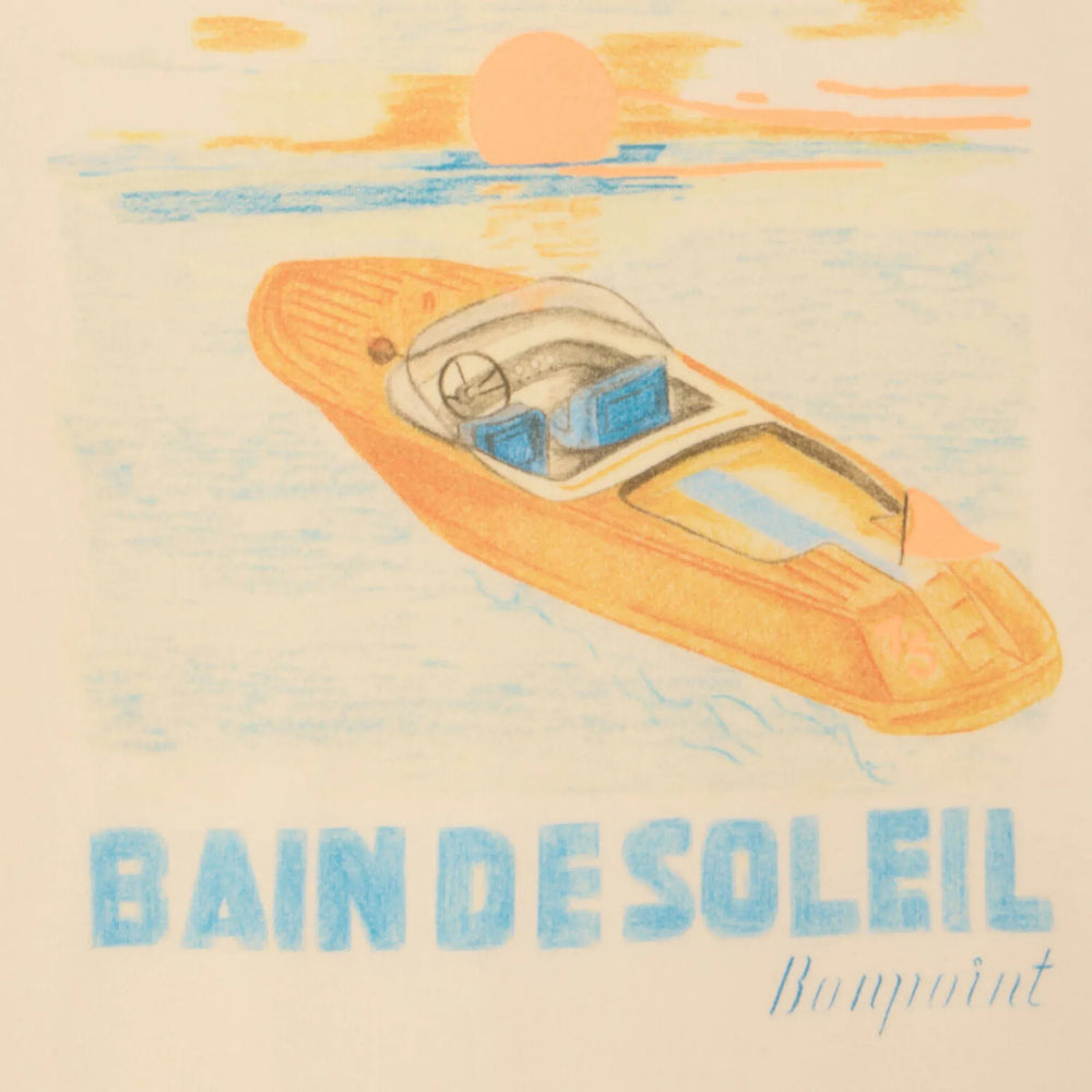 Bonpoint - Thibald écru T-shirt with Bain de Soleil print Brand Apparel & Accessories > Clothing > Shirts & Tops 12