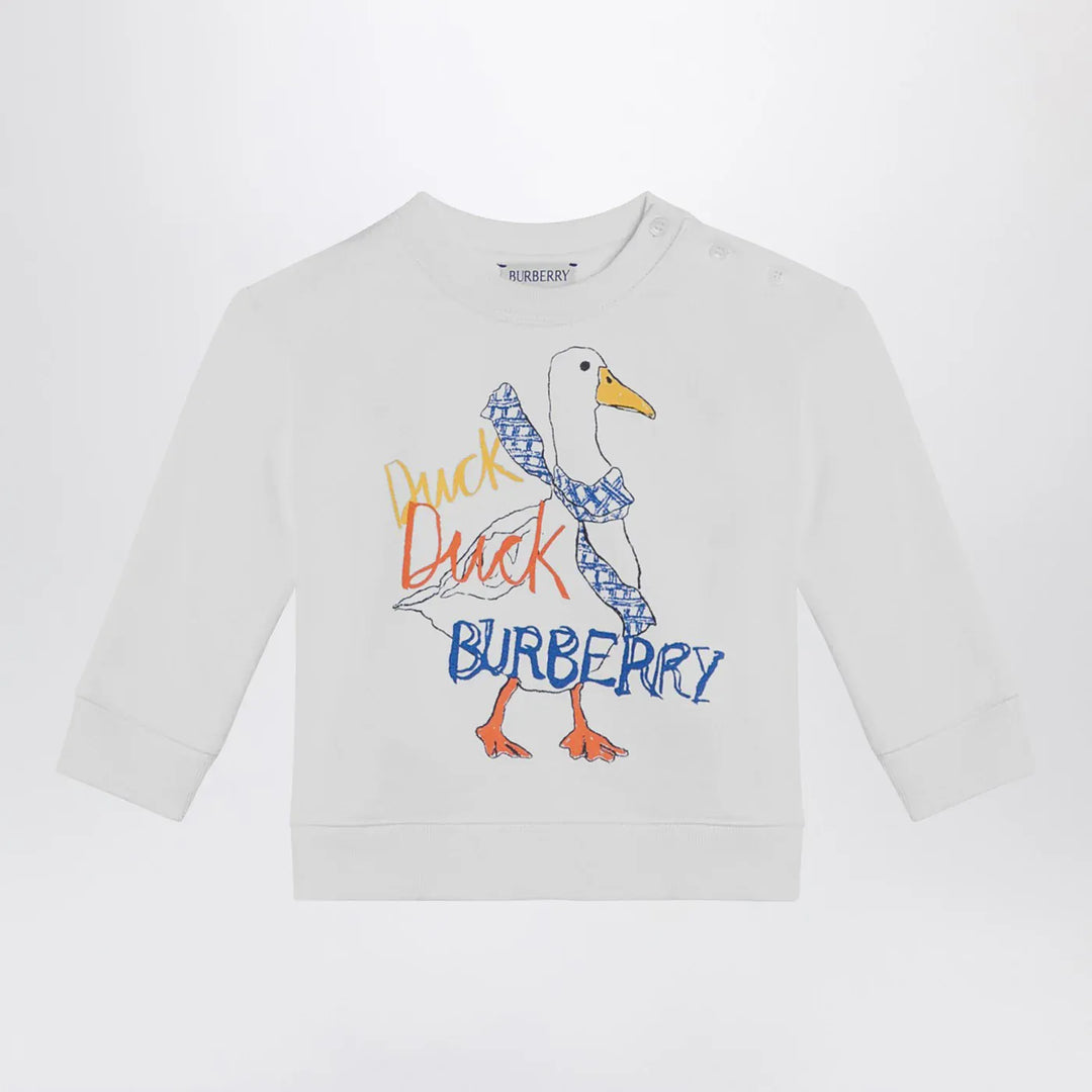 Burberry - White sweatshirt with logo print Brand Apparel & Accessories > Clothing > Shirts & Tops 9