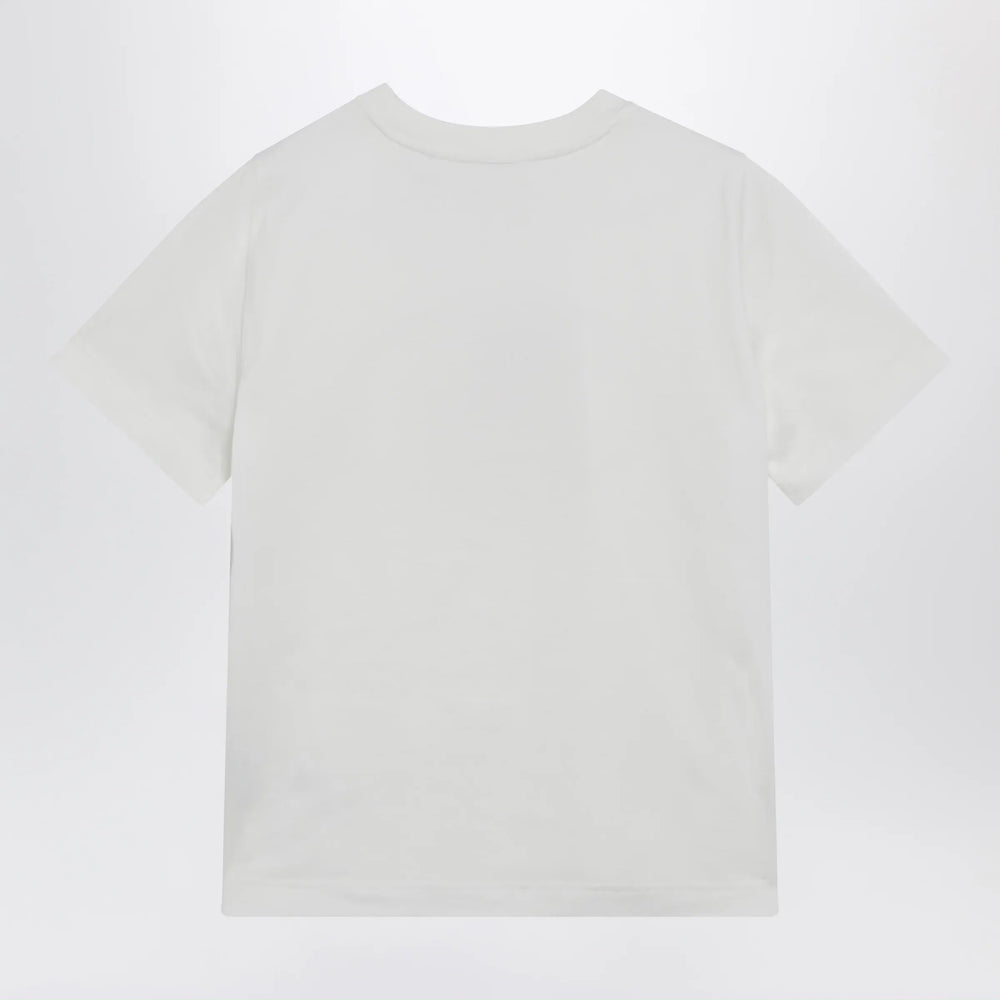 Burberry - White T-shirt with Knight Stamp Brand Apparel & Accessories > Clothing > Shirts & Tops XS