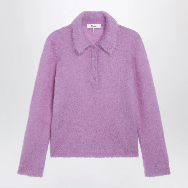 Chloé - Lavender alpaca-blend cardigan Brand Apparel &amp; Accessories > Clothing > Shirts &amp; Tops S