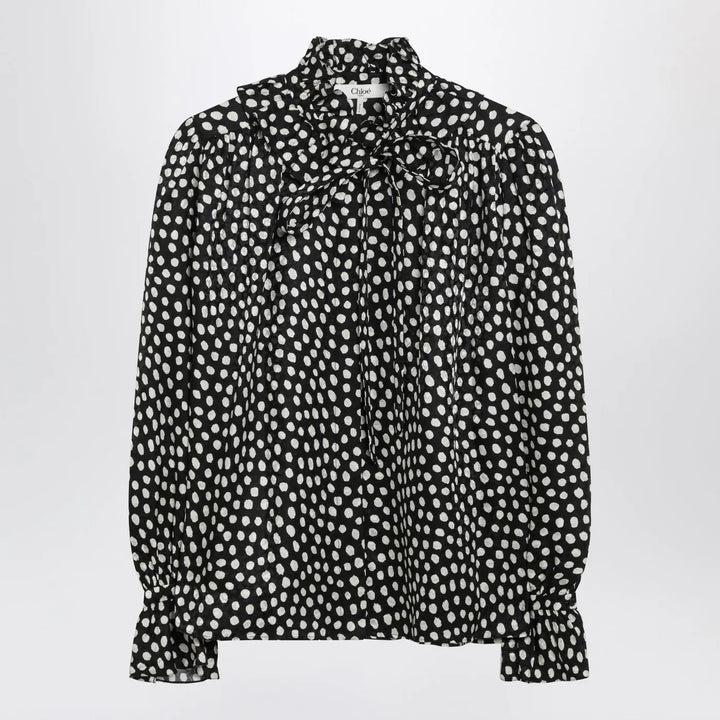 Chloé - Polka-dot silk blouse Brand Apparel &amp; Accessories > Clothing > Shirts &amp; Tops 36  FR