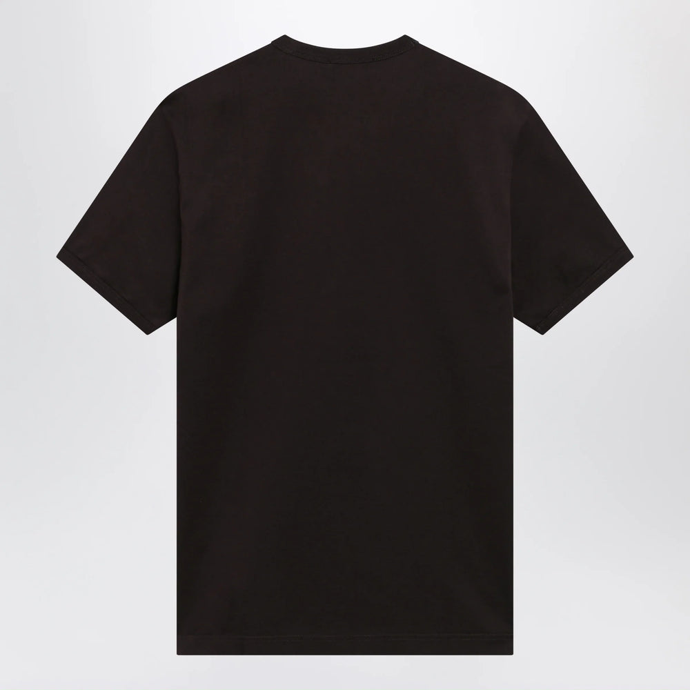 Dolce&Gabbana - Brown cotton jersey T-shirt Brand Apparel & Accessories > Clothing > Shirts & Tops 50 IT