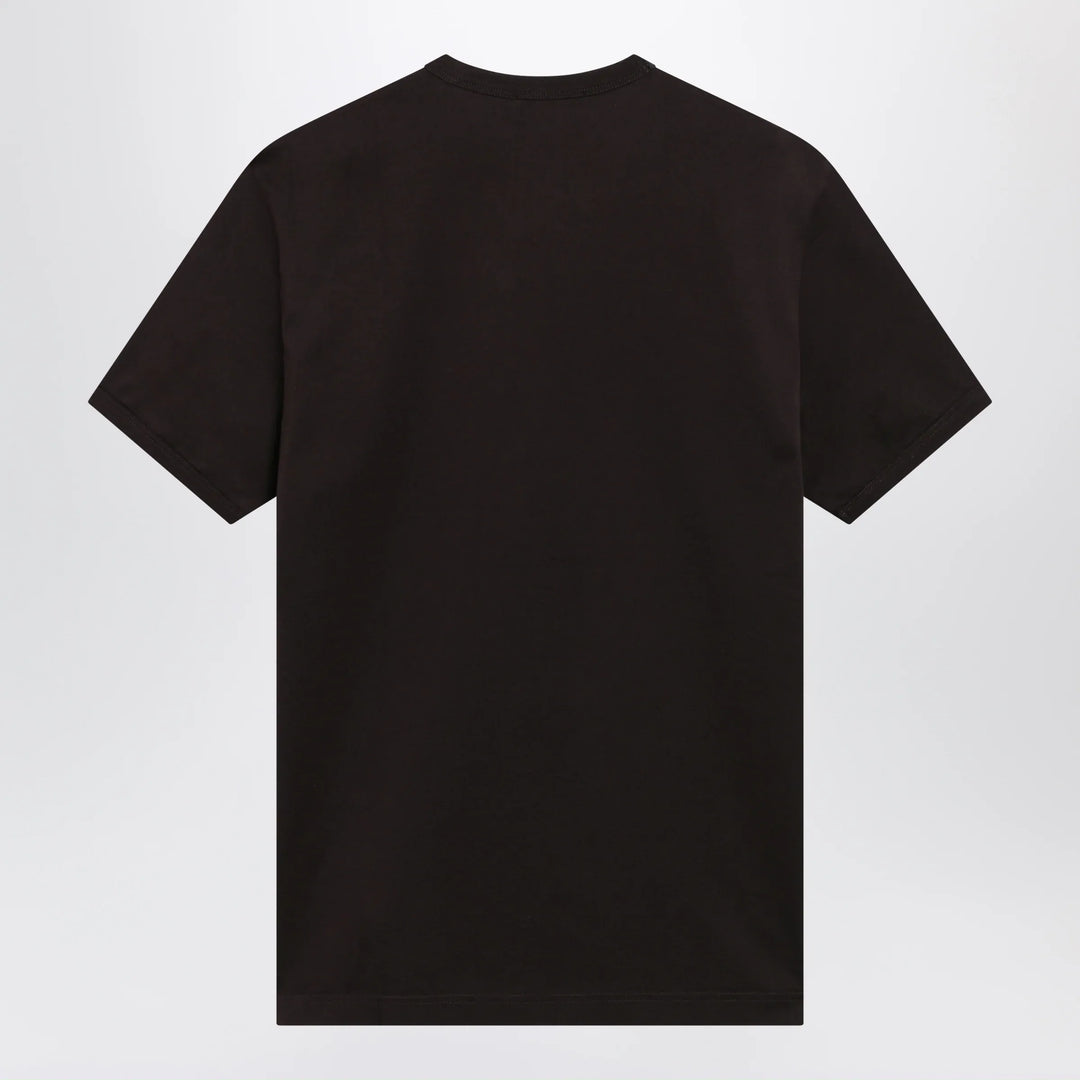 Dolce&amp;Gabbana - Brown cotton jersey T-shirt Brand Apparel &amp; Accessories > Clothing > Shirts &amp; Tops 50 IT